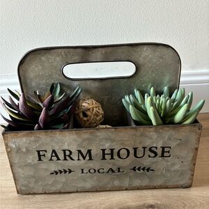 Farmhouse Milk Carrier Centerpiece Decor